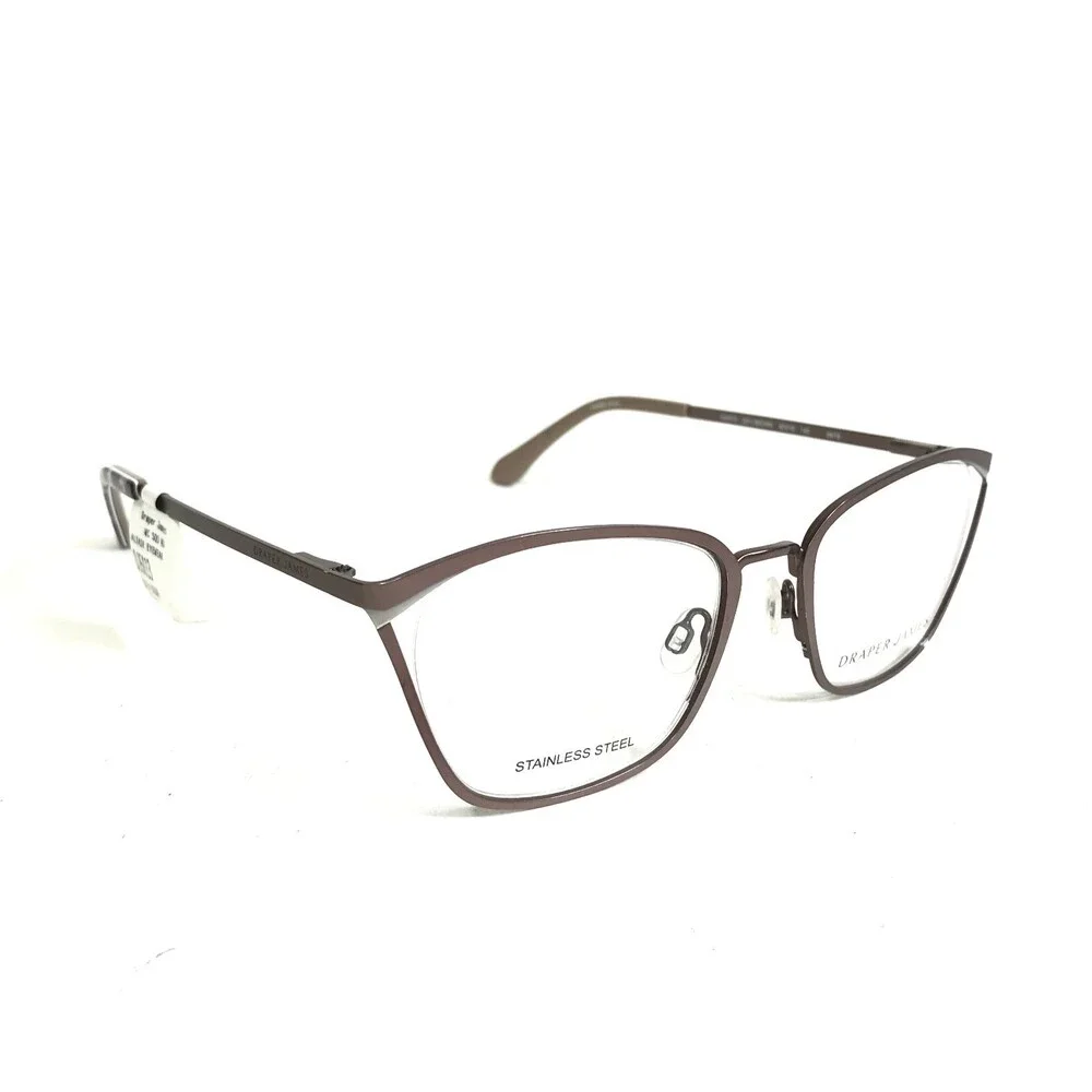 Draper James Eyeglasses Frames DJ5013 201 BROWN Cat Eye Semi Rim 50-19-140